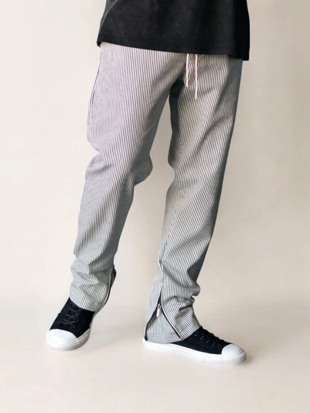 Major Threads Jastillana Zip Trouser Pin Strip Streetwear Denim Size M 32-34